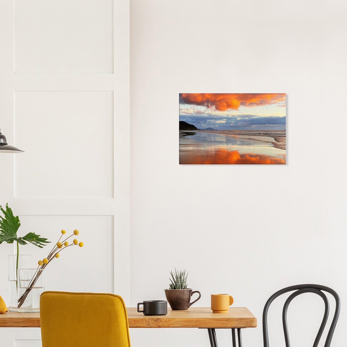 Mangawhai sunrise, mangawhai, mangawhai heads, surf beach, surf, beach, sunrise, northland, nz, new zealand, reflections, orange, pink, blue, orange cloud, piwaka prints, canvas, wall art,