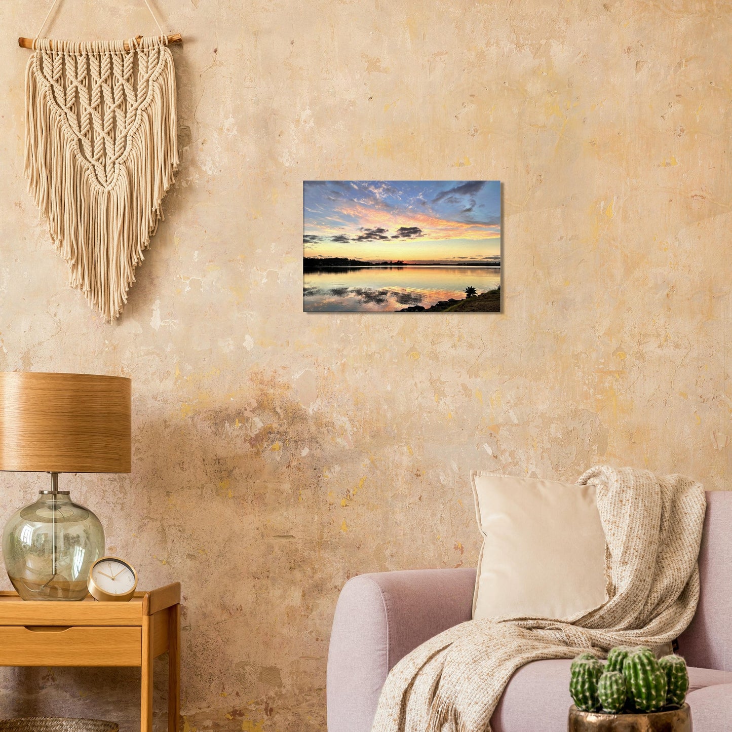 Mangawhai sunrise, mangawhai, mangawhai heads, estuary, mangawhai estuary, sunrise, northland, nz, new zealand, reflections, orange, pink, yellow, blue, piwaka prints, canvas, wall art,